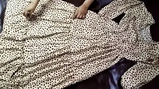 বড়দের ডিজাইন ফ্রক কাটিং | Frill/layered frock cutting abd stitching | Party wear dress| Hijab dress