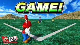 When you play Smash Bros. in Mario Super Sluggers...