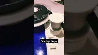 VHS Cleaner working with a sticky tape