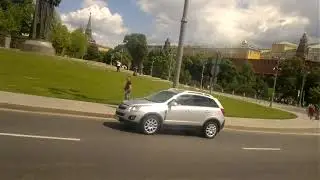 Москва Поездка на автобусе 144(5-я часть) 3й Голутвинский пер.-Театральная пл. Вид из окна