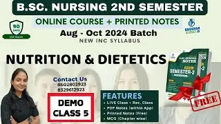 DEMO CLASS 5 | nutrition and dietetics | bsc nursing 2nd semester | B. Sc NURSING 2024