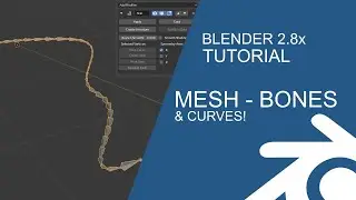 Blender 2.8 Tutorial: Convert Mesh or Curves to bones using the skin modifier