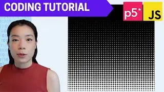 p5.js Coding Tutorial |  Circular Grid Graphics (Nested Loop / 2D Array)