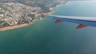 Landing at Faro Airport, Algarve, Portugal  - Airbus A319-111 - LTN-FAO
