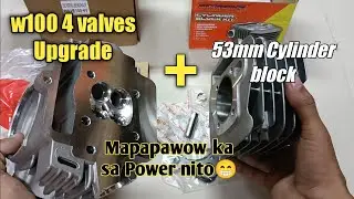 Wave 100 upgrade 4 valves head 53mm steel bore pangmalakasan Pitsbike/Z5 Performance