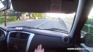 Обучение вождению на машине ученика. Урок №10 часть 1, опасные повороты, короткие рефлексы, взгляд.