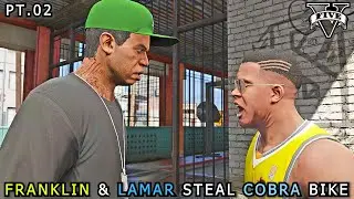 Franklin and Lamar robbing COBRA Bike from Gangsters // GTA 5 😱