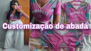 Customização de abada|Com cola de tecido