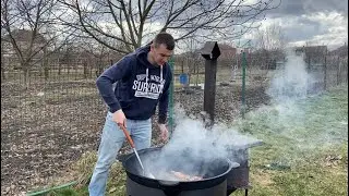 ПЛОВ В 100 ЛИТРОВОМ КАЗАНЕ