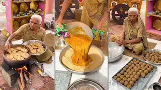 90 Year old grandma making Churma ladoo 