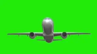 Green Screen Airplane Fly Over 
