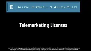 Telemarketing Licenses