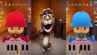 Learning Colors with Talking Pocoyo and Talking Tom Colours for Kids Children NEW Funny  pato 2017