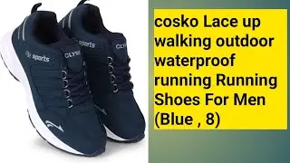 cosko Lace up walking outdoor waterproof running Running Shoes For Men  (Blue , 8)