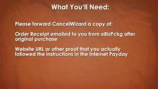 How To: Cancel eBizPckg / InternetPayDay.co