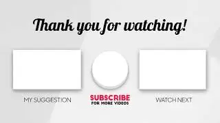 YouTube End Screen Template (Outro Template) For Free No Copyright