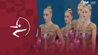 Сборная России. Художественная гимнастика (жен). Групповое многоборье. Финал. Мяч. Олимпиада-2020