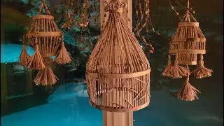 DIY NEWSPAPERS CRAFT, ART LANTERNS FROM NEWSPAPER, lampion dari paper. artncraft newspapers lanterns