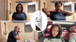 Dying Relaxed Hair Using Adore Semi-Permanent Rich Amber Hair Color