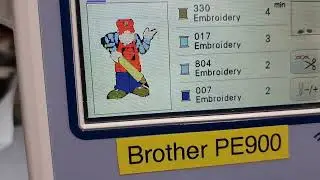 I am embroidering custom designs with my Brother PE900