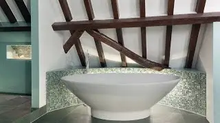 Ванная в стиле лофт. Ванна на чердаке