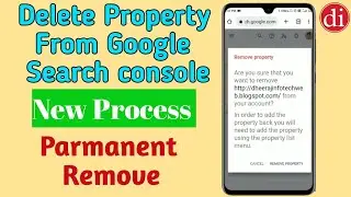 How to remove a property from google search console | How to Delete property from google console |