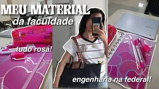 MEU MATERIAL ESCOLAR DA FACULDADE| engenharia biomédica na federal!