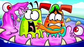Stuck In The Pool With The SLIME MONSTER For 24 HOURS