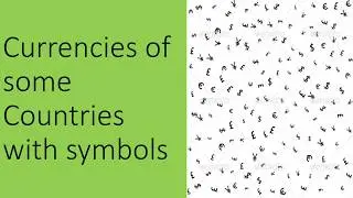 Countries with their Currencies and Symbols.