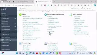 Plesk settings immediately after installation