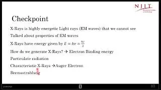 Recap of X-Ray generation
