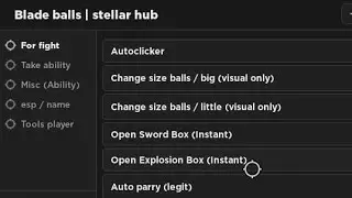 Blade Ball Script Auto Click, Change Size, Sword Box | Stellar Hub (Script in Description)