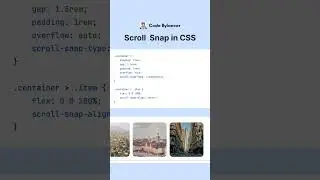 Horizontally scrollable container that will snap on elements when scrolling.