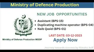 Ministry of Defence Production Jobs 2023