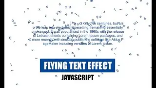 Flying Text Effect JavaScript | How to make Flying Animation in JS?