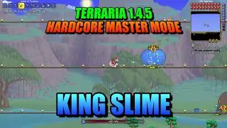 Terraria 1.4.5 Hardcore Master Mode - Ep 14 KING SLIME Boss Fight