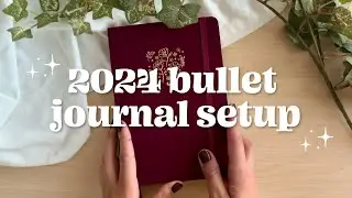 starting a new bullet journal! 🥀✨ 2024 bullet journal setup