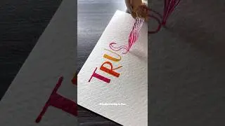 Satisfying glass pen calligraphy! #shorts #calligraphy #lettering #handlettering #art