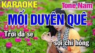 Karaoke Mối Duyên Quê Tone Nam Nhạc Sống | Karaoke Công Trình