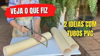 DIY- See what I did with sewage pipes found in the trash - 2 beautiful ideas