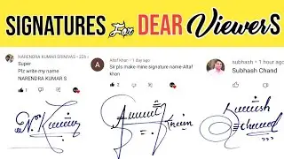 Signatures For Subscribers | Your Name Signatures | @signatia New Signature Ideas