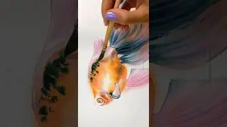 Goldfish in Watercolor - Adding Scales 🐟