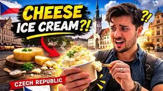 Czech Cheese Ice Cream?! 🇨🇿 Trying the Weirdest Czech Food 😳