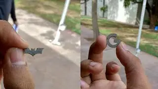 Making very tiny logo of batman and google with the help of EDM wire cut machine
