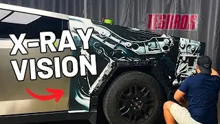 FIRST Ever Cybertruck Wrapped in Custom X-Ray Vinyl Wrap