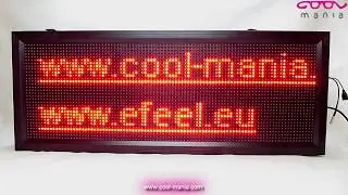 Large WiFi LED panel + USB + temperature sensor - red 104 cm x 40 cm (www.cool-mania.com)