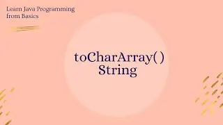 How to convert a String to Char Array