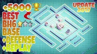 New "unbelievable" (BH6) ⚔ Builder Hall 6 base W/ PROOF Anti 1/2 Star Trophy Base Layout With Replay