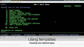 Coding in RPG (IBM i/AS400). Templates.