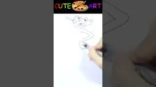 pink panther drawing #youtubeshorts #shorts #satisfying